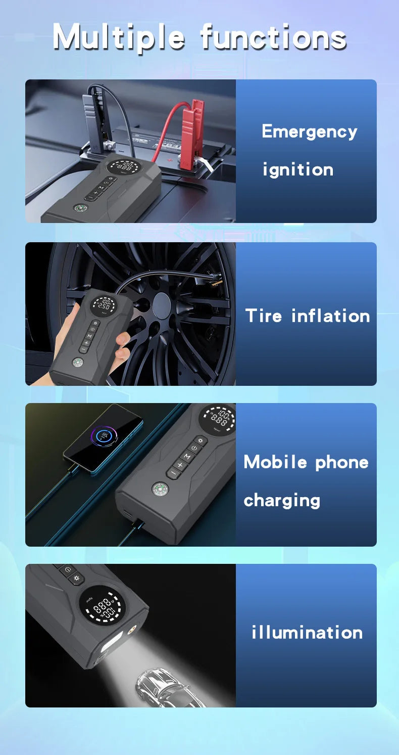 Arrancador 2000A con Inflador Portátil