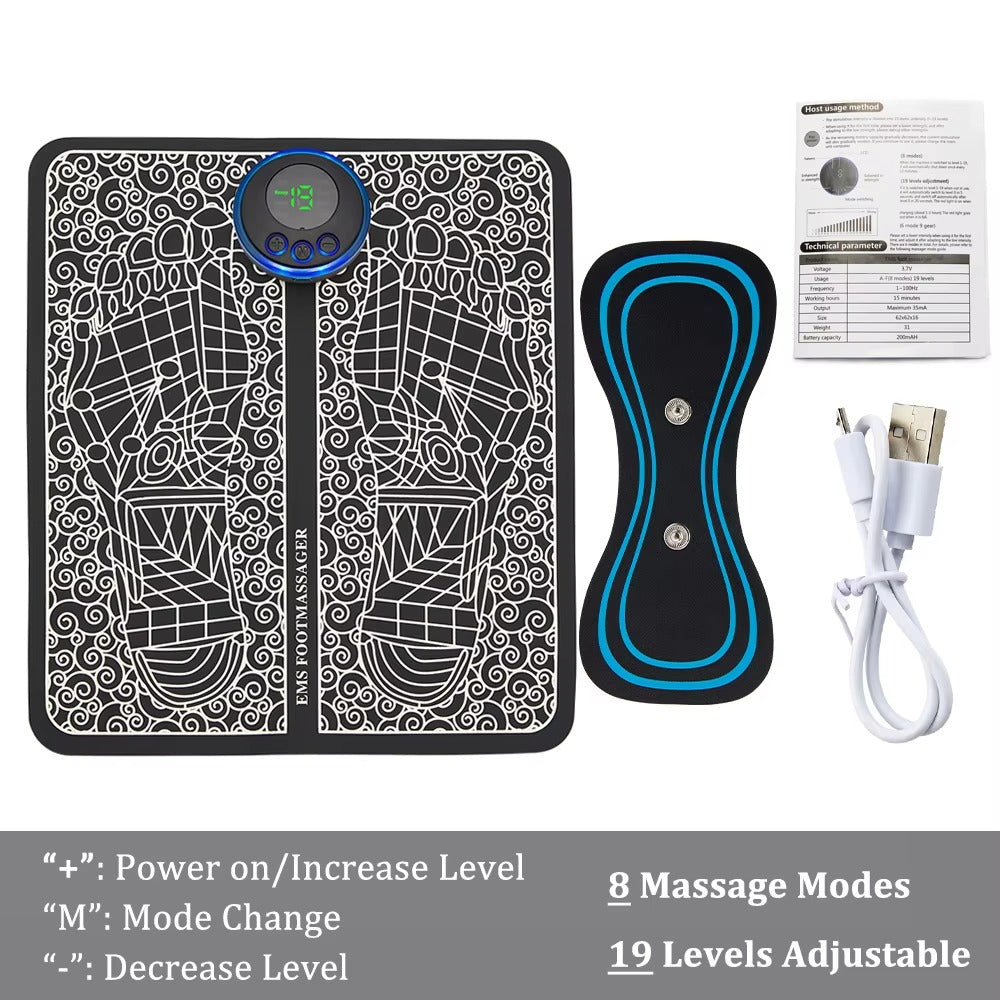 Kit Masajeador de Pies EMS + Electroestimulador Portátil Mariposa