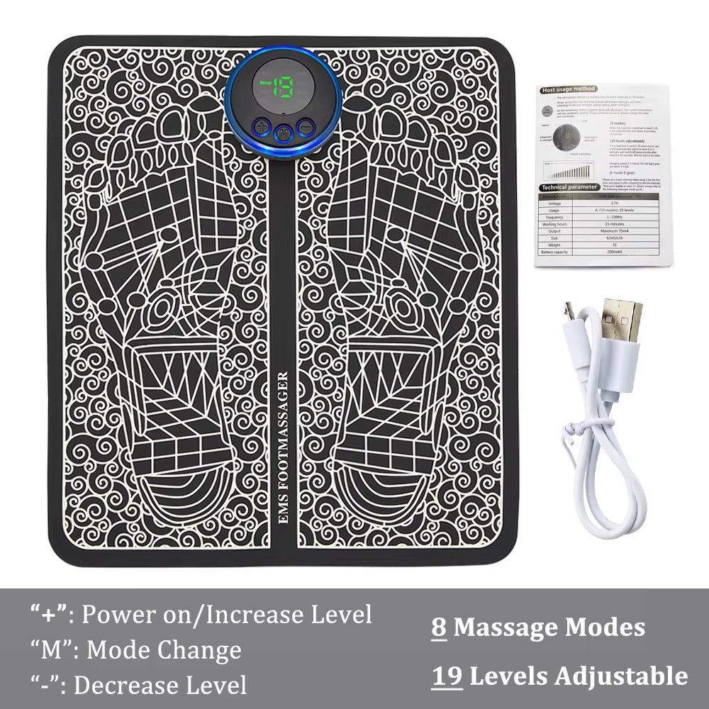 Kit Masajeador de Pies EMS + Electroestimulador Portátil Mariposa